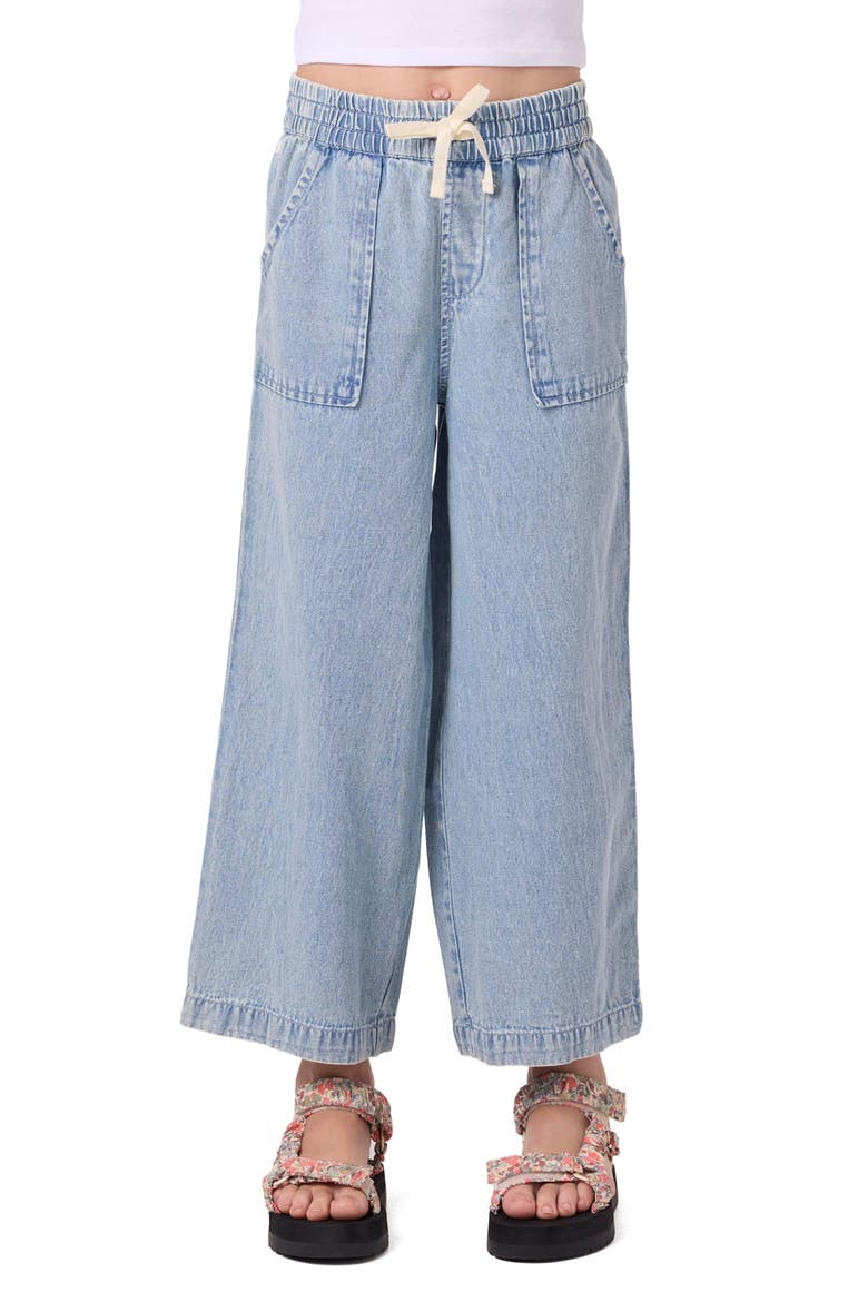 Kids' Kaylas Drawstring Denim Pants, Main, color, DRIFTER