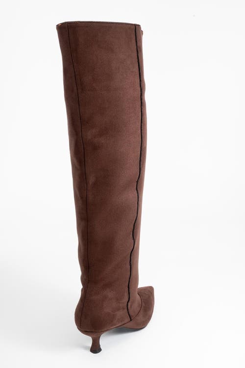 Prologue Shoes Zach Over The Knee Boot In Brown
