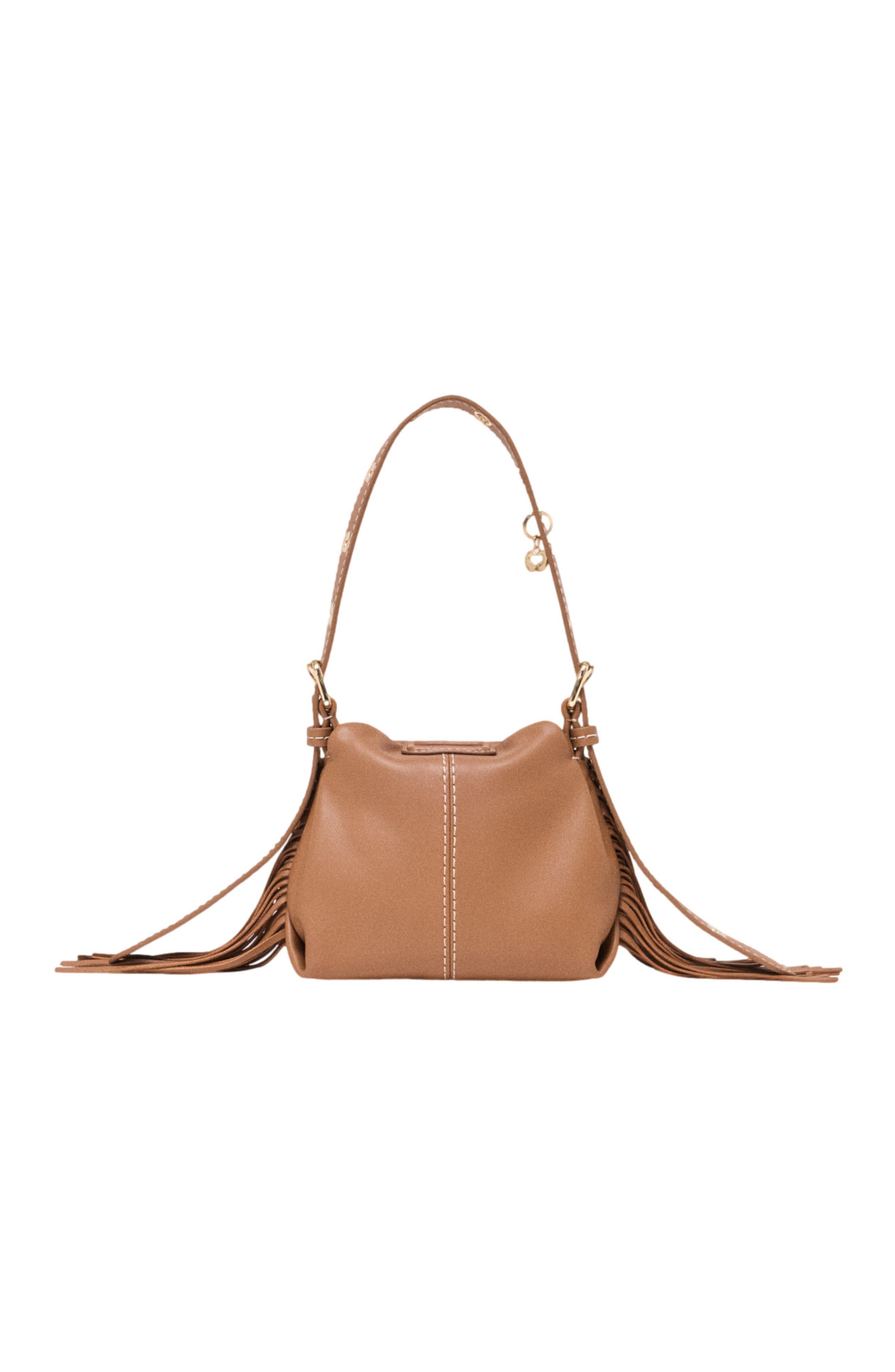 Miss M micro stitched leather bag, Alternate, color, Moka