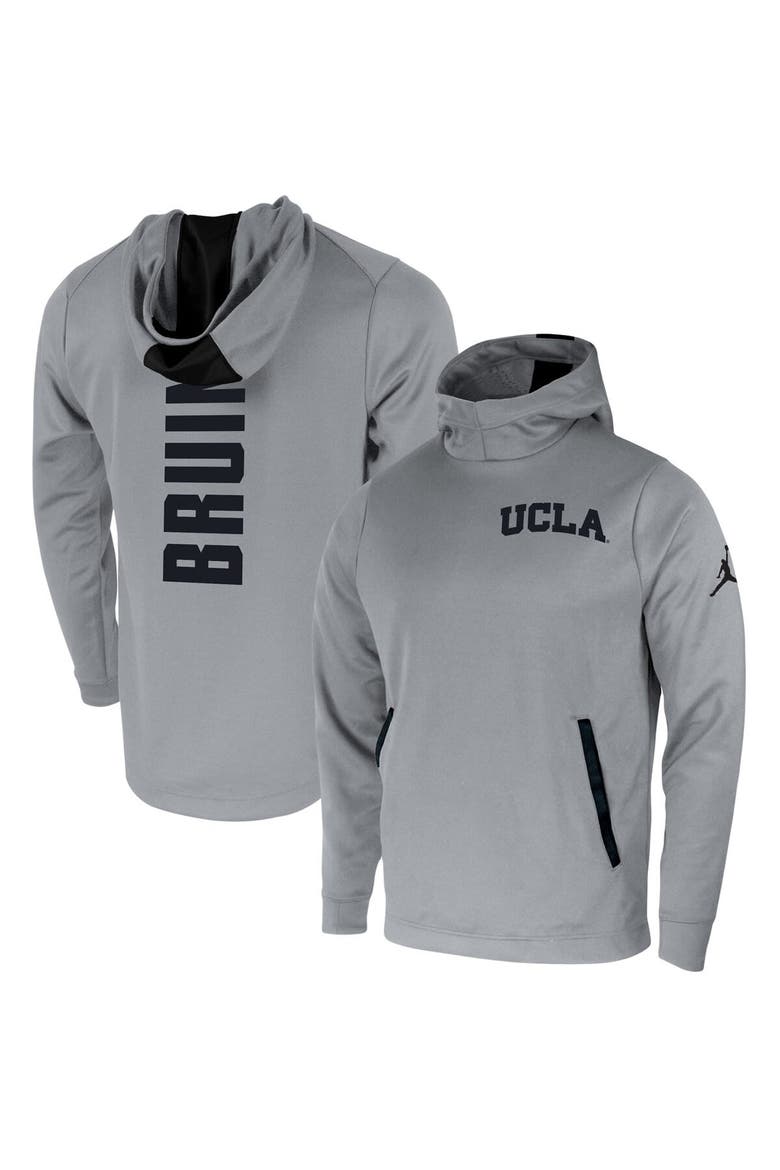 Men's Jordan Brand Gray UCLA Bruins Two-Hit Performance Pullover Hoodie, Alternate, color, Gray