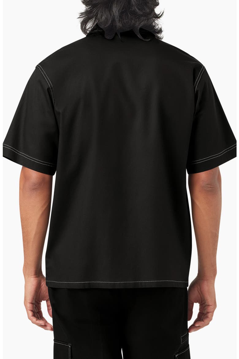 Riverbend Short Sleeve Button-Up Work Shirt, Alternate, color, BLACK