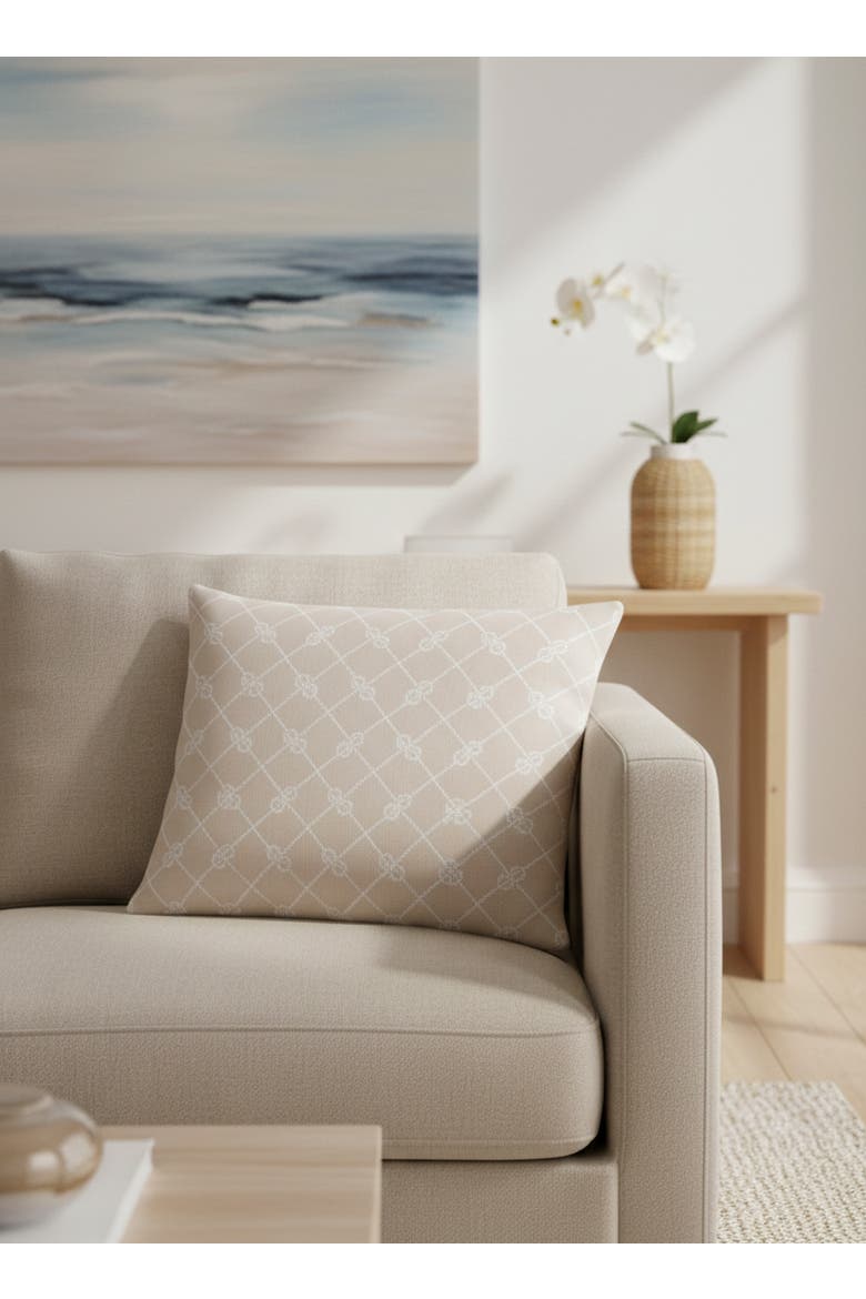 Captains Knots Linen Pillow Cover Only, Alternate, color, Natural Beige