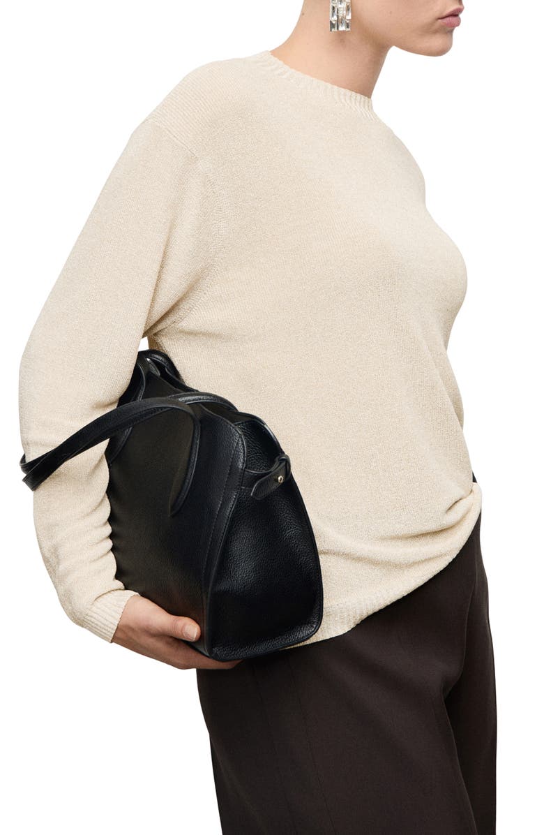 MANGO Sparkle Finely Knit Sweater, Alternate, color, Gold