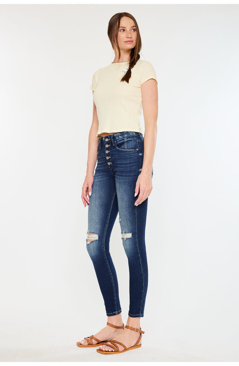 KanCan Novah High Rise Super Skinny Jeans, Alternate, color, Dark Wash