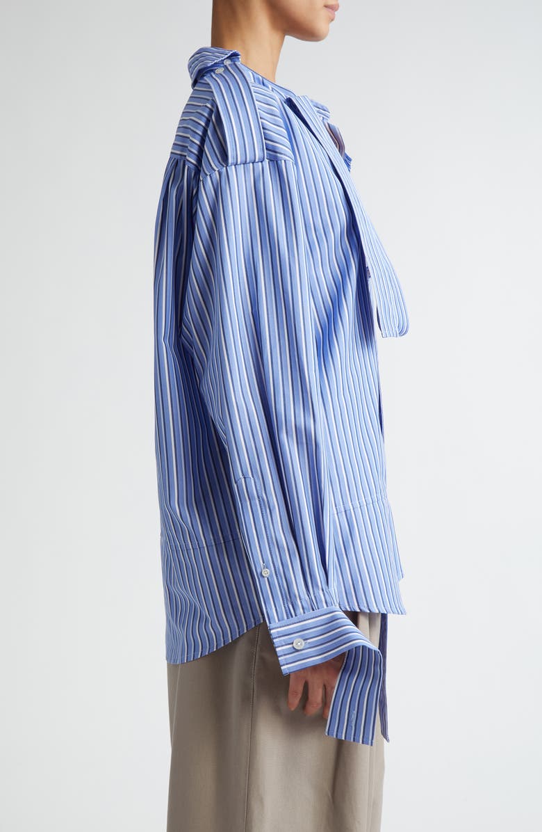 Meryll Rogge Stripe Deconstructed Button-Up Shirt, Alternate, color,