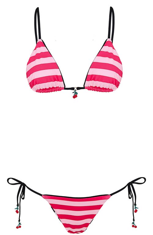 Maaji Rugby Rush Balmy Reversible Bikini Top In Black
