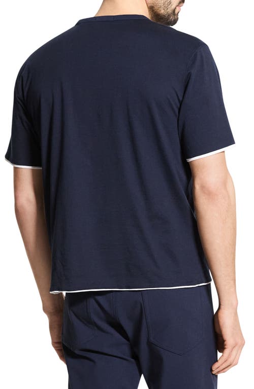 Theory Db Pima Cotton Layered T-shirt In Black