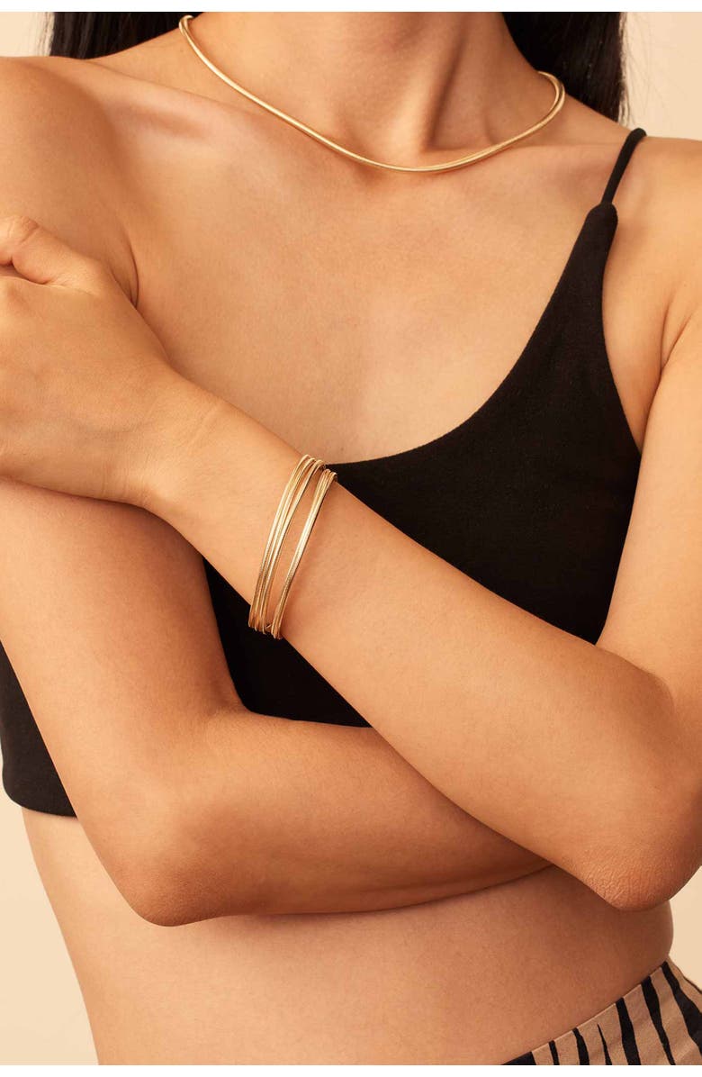 Oradina 14K Gold Mesh Glamour Round Necklace, Alternate, color, 