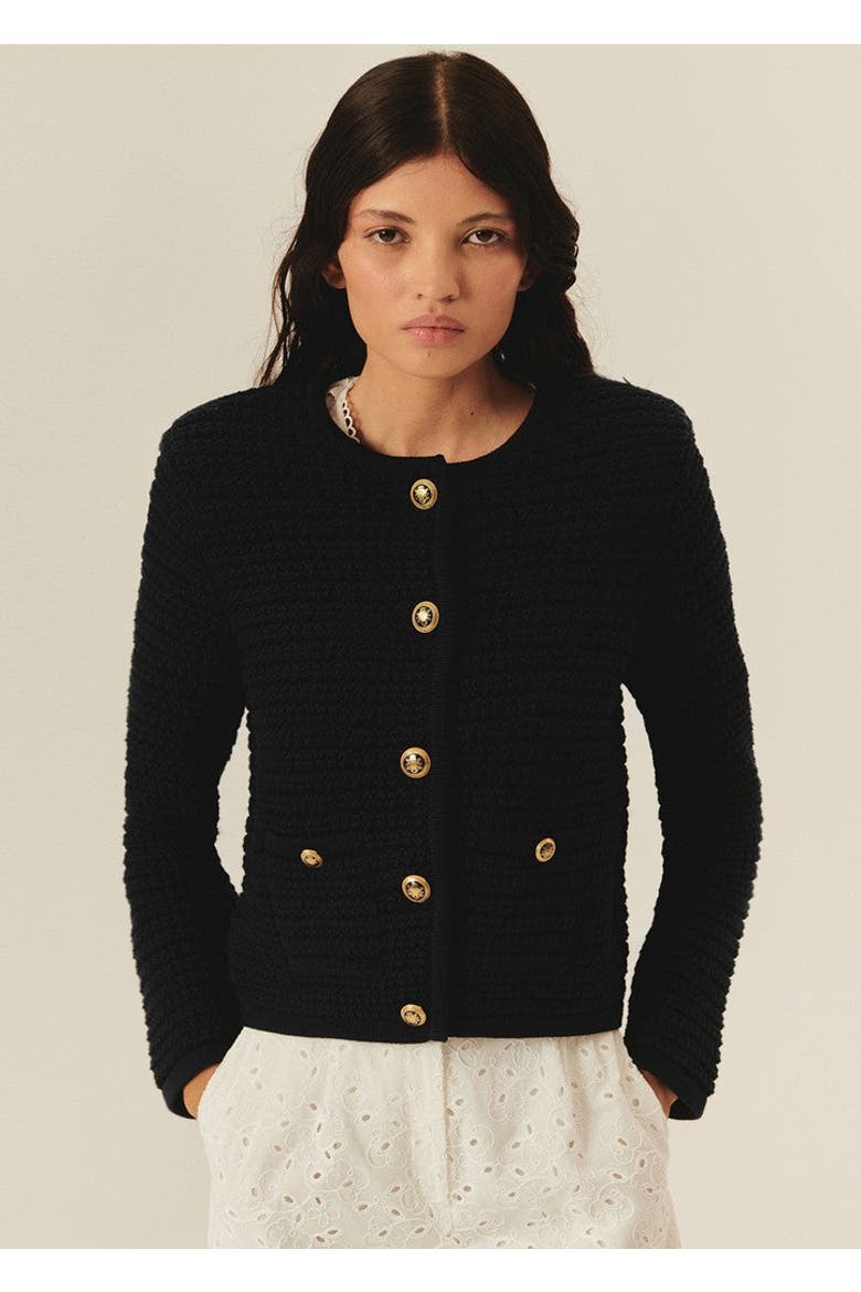 Joanna Essential Lightweight Knit Cardigan, Main, color, NAVY BLUE