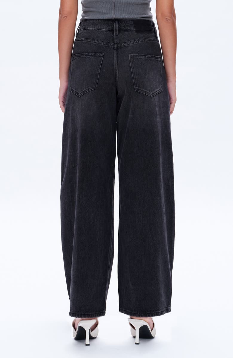 Bayeas Daisy High Waist Wide Leg Jeans, Alternate, color, Black