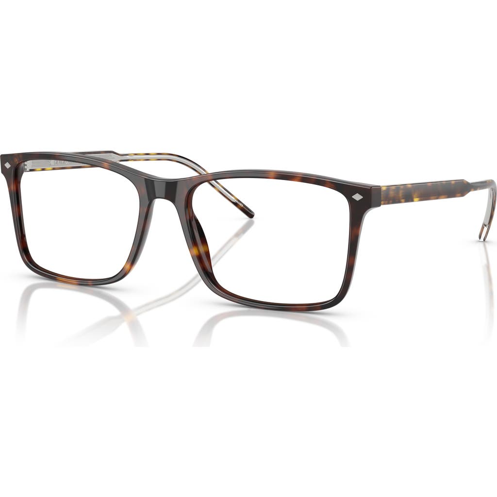 Giorgio Armani 55mm Rectangle Optical Glasses In Brown