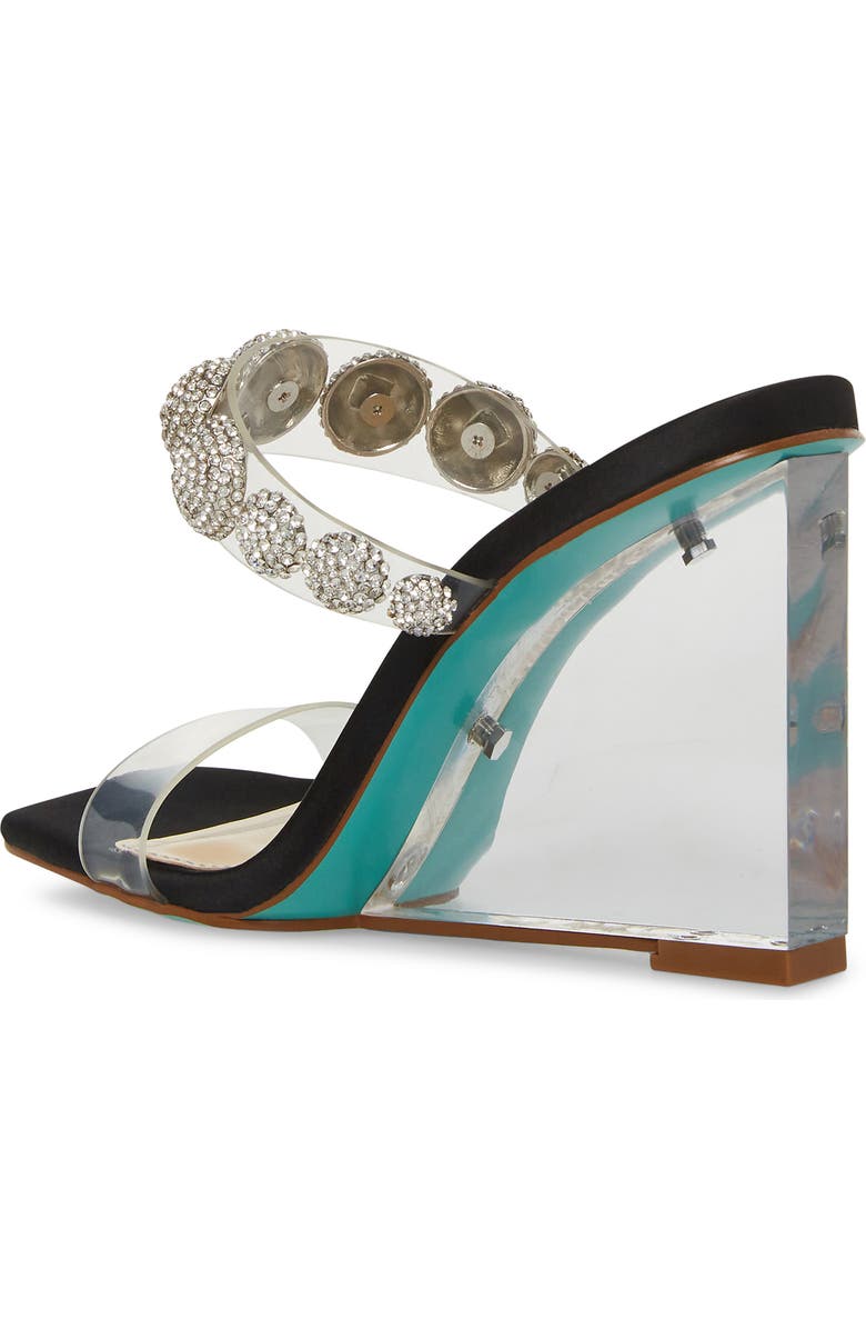 Betsey Johnson Troy Crystal Wedge Sandal, Alternate, color,