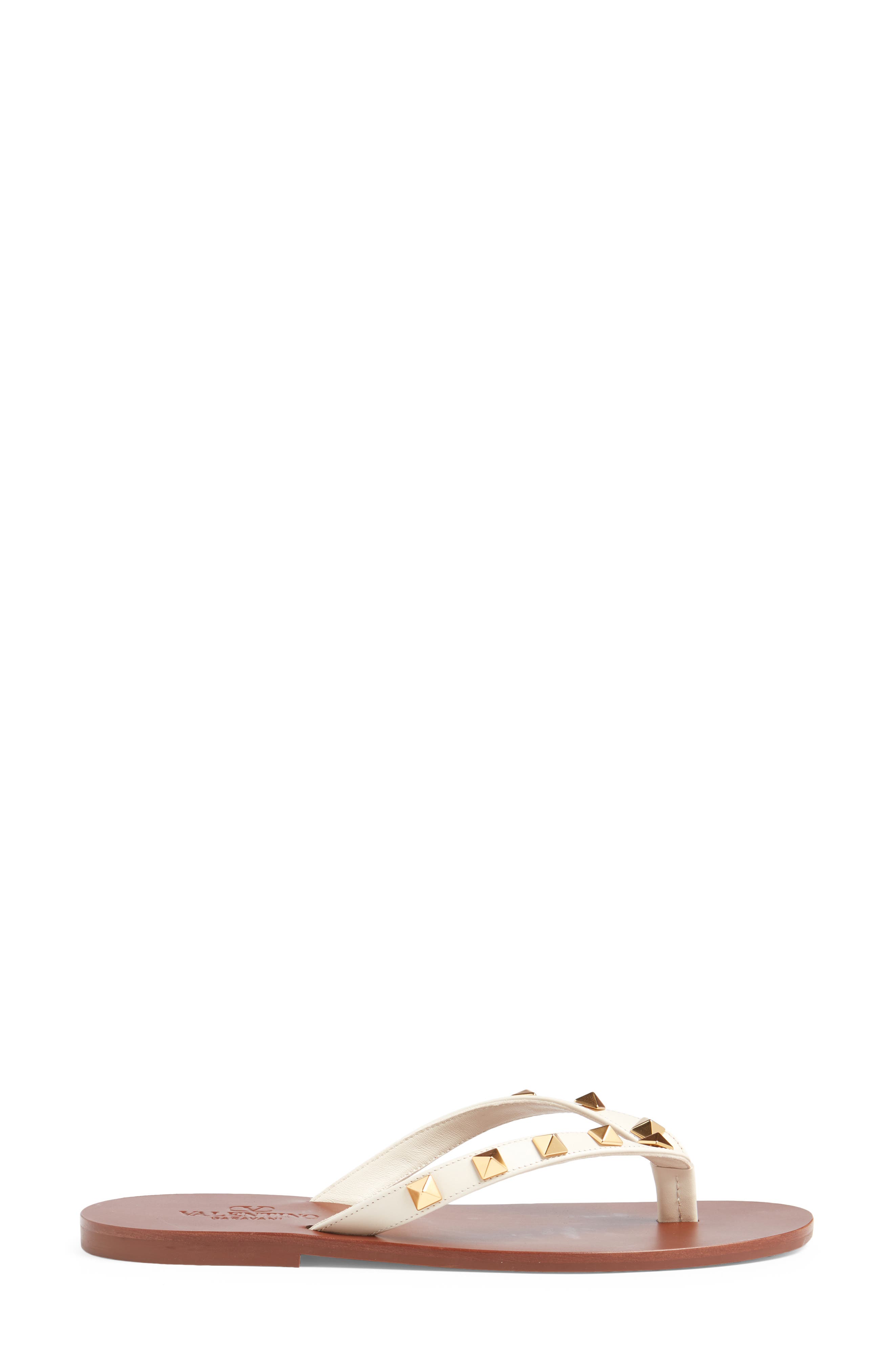 Rockstud Flip Flop, Alternate, color, IVORY