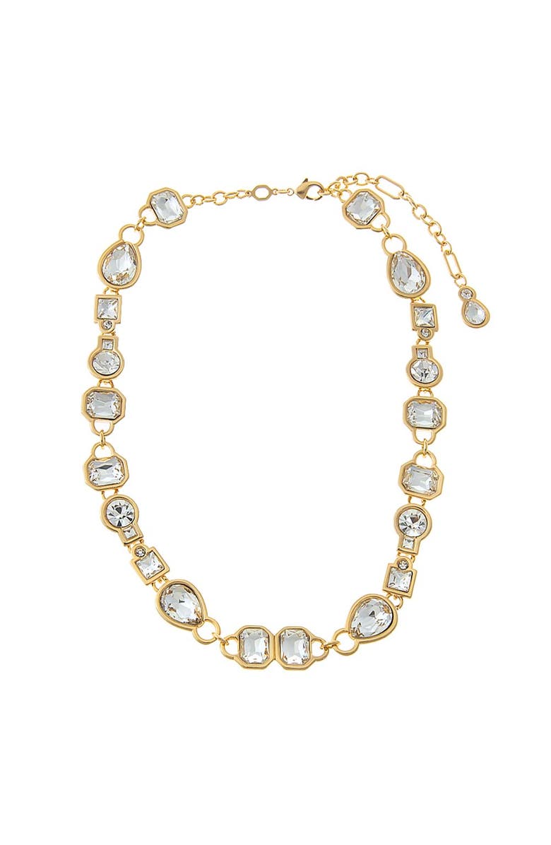 BY ADINA EDEN CZ Multi Shape Bezel Tennis Necklace, Alternate, color, Gold