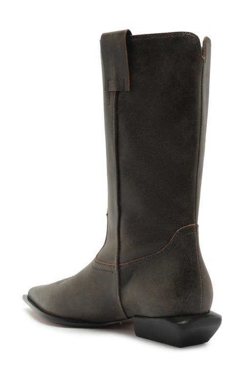 Schutz Ashley Pointed Toe Western Boot In Brown