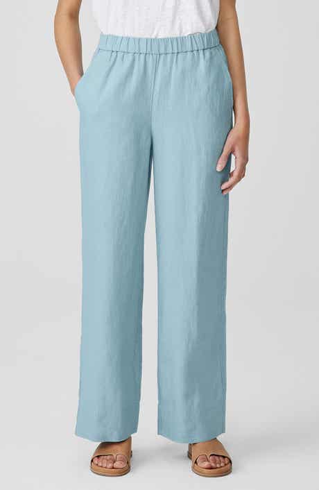 Eileen Fisher Organic Linen Wide Leg Pants