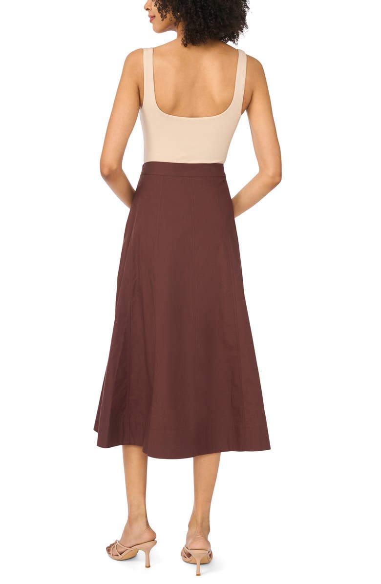 1.STATE Yoke Seam Midi Skirt, Alternate, color, Cappuccino