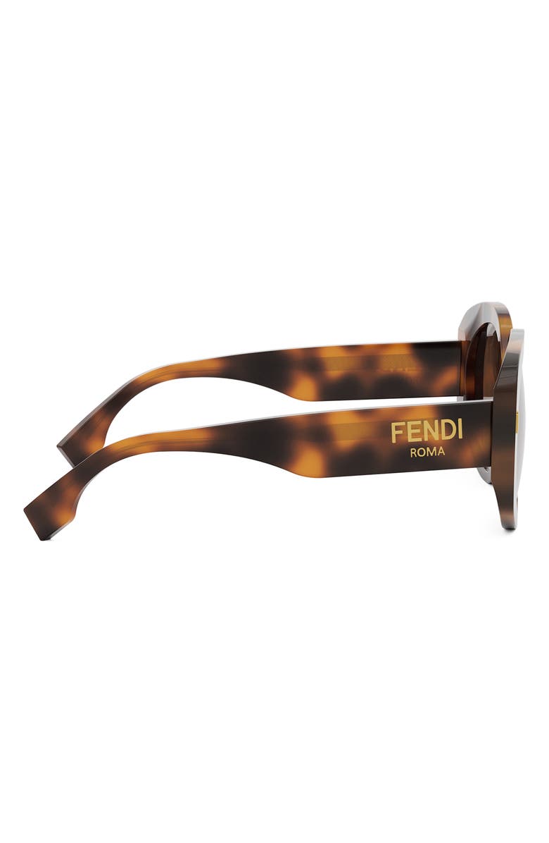 Fendi 'Fendi Roma 62mm Overize Round Sunglasses, Alternate, color, Blonde Havana / Brown