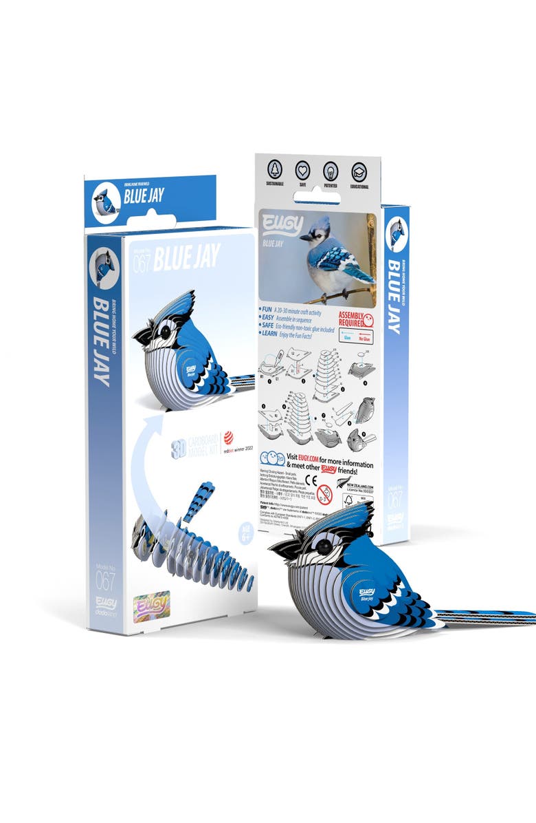Eugy Puzzles Blue Jay 3D Puzzle, Main, color, NO COLOR