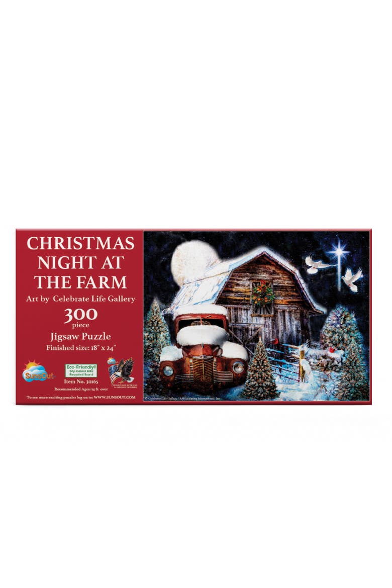Christmas Night at the Farm 300 piece Jigsaw Puzzle for Adults, Alternate, color, Multicolor