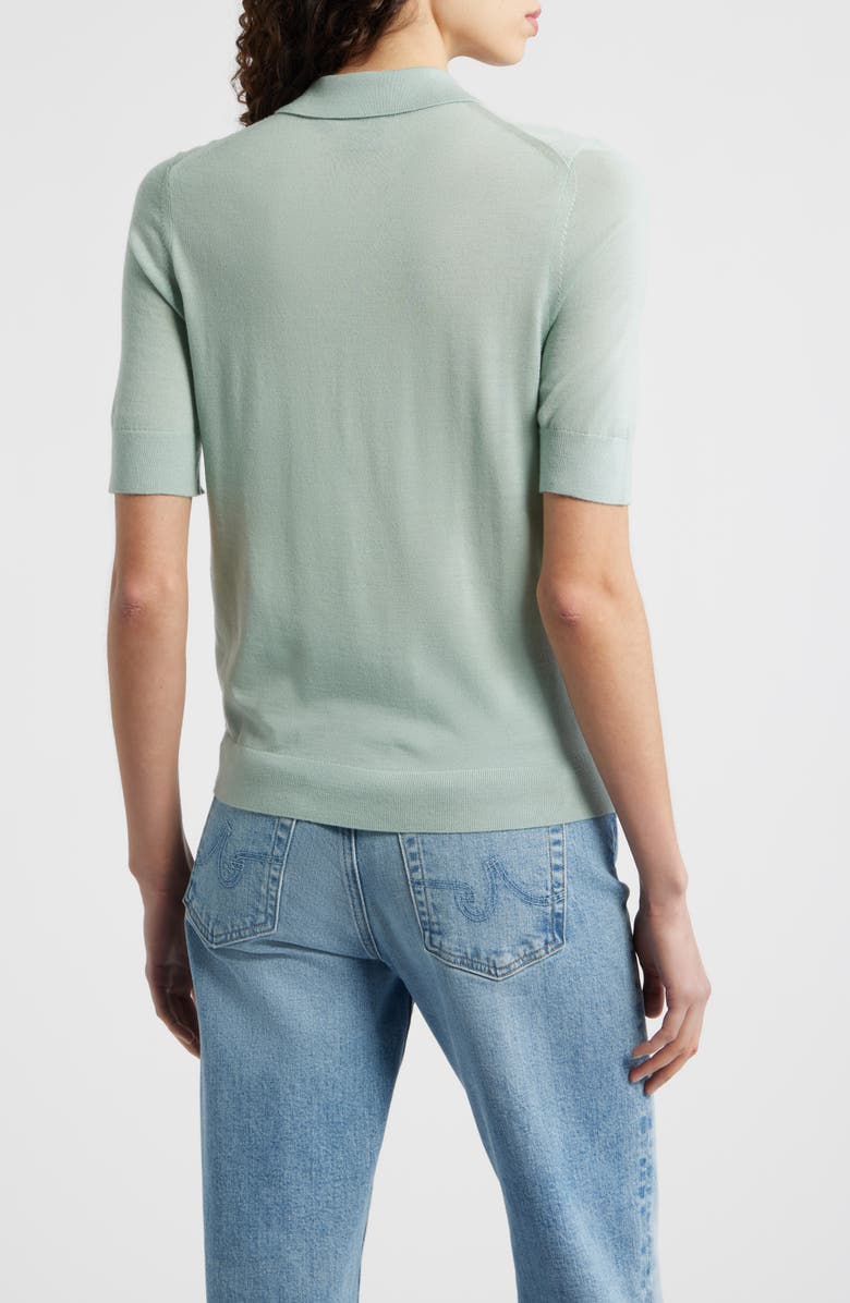 BOSS Fidenka Merino Wool Polo, Alternate, color, Light Jade