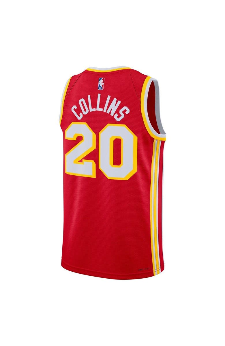 Nike Unisex Nike John Collins Red Atlanta Hawks Swingman Jersey - Icon Edition, Alternate, color,