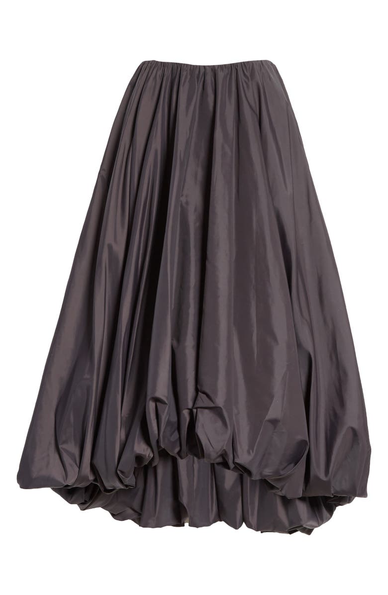 STAUD Mariposa Bubble Hem Midi Skirt, Alternate, color,
