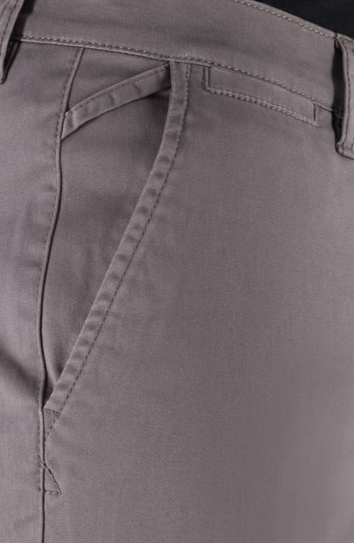 Devil-dog Dungarees Flat Front Stretch Cotton Chinos In Gray