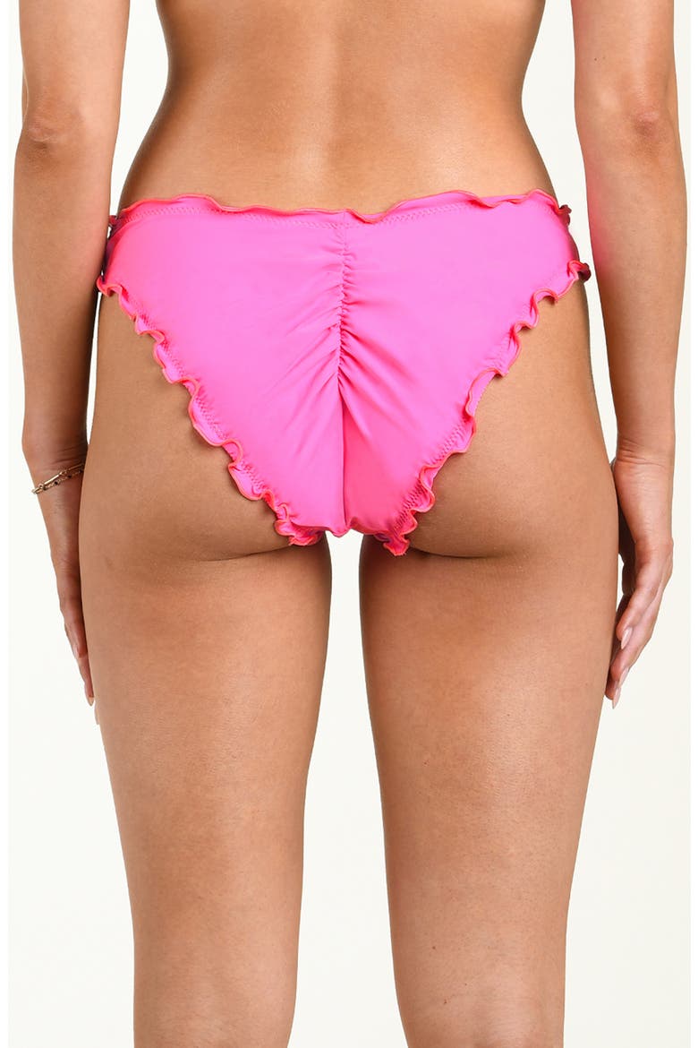 Merrow Hipster Bikini Bottoms, Alternate, color, POP PINK
