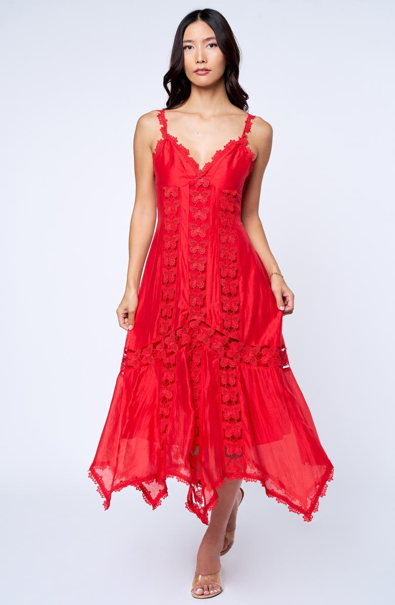 CIEBON Cusia Embroidered Sleeveless Maxi Dres, Alternate, color, Red