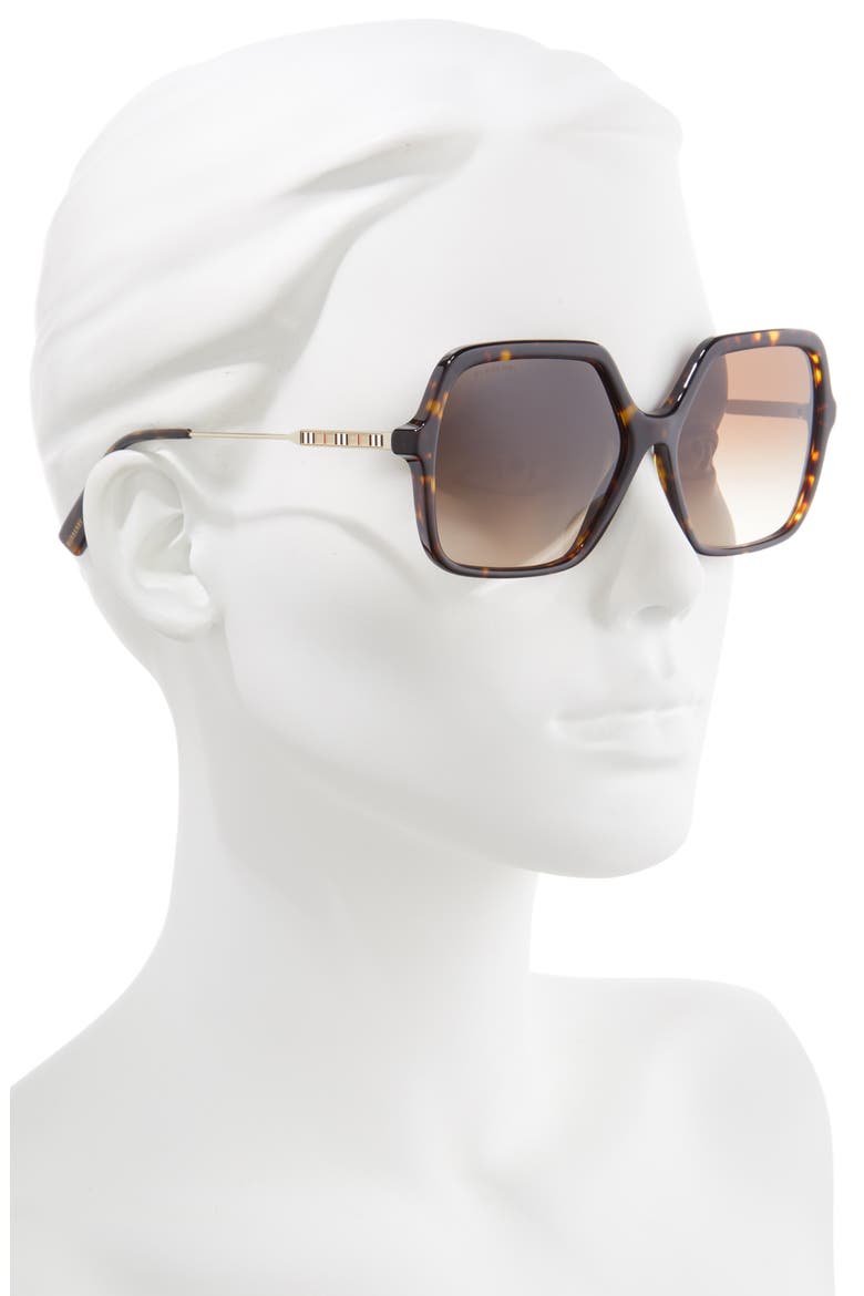 59mm Square Sunglasses, Alternate, color, DARK HAVANA/ BROWN GRADIENT