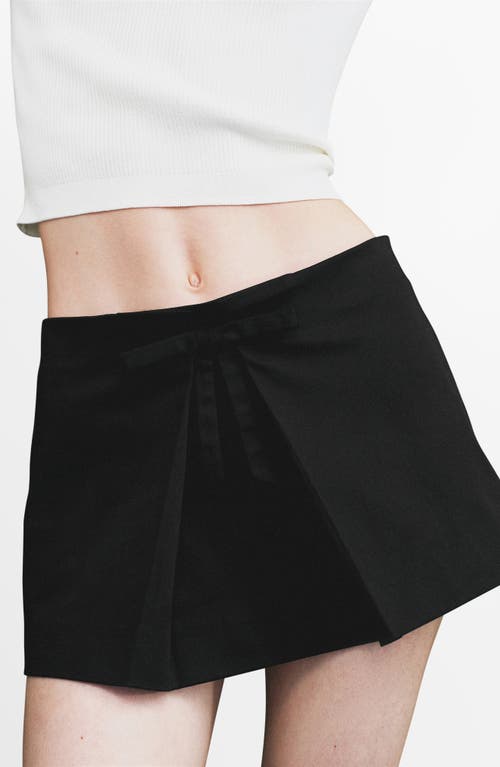 Mango Bow Cotton Blend Miniskort In Multi
