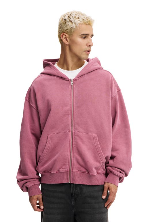 Cotton On Cropped Zip Up Hoodie In Pink