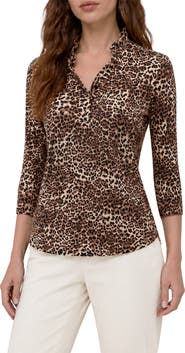 BY DESIGN Three Quarter Shawl Collar Blouse