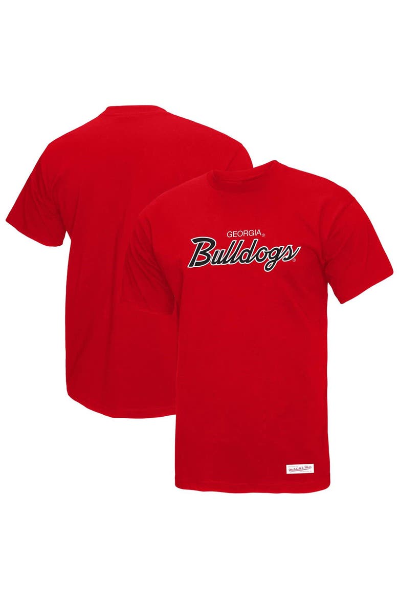 Men's Mitchell & Ness  Red Georgia Bulldogs Elite Script T-Shirt, Alternate, color, Red