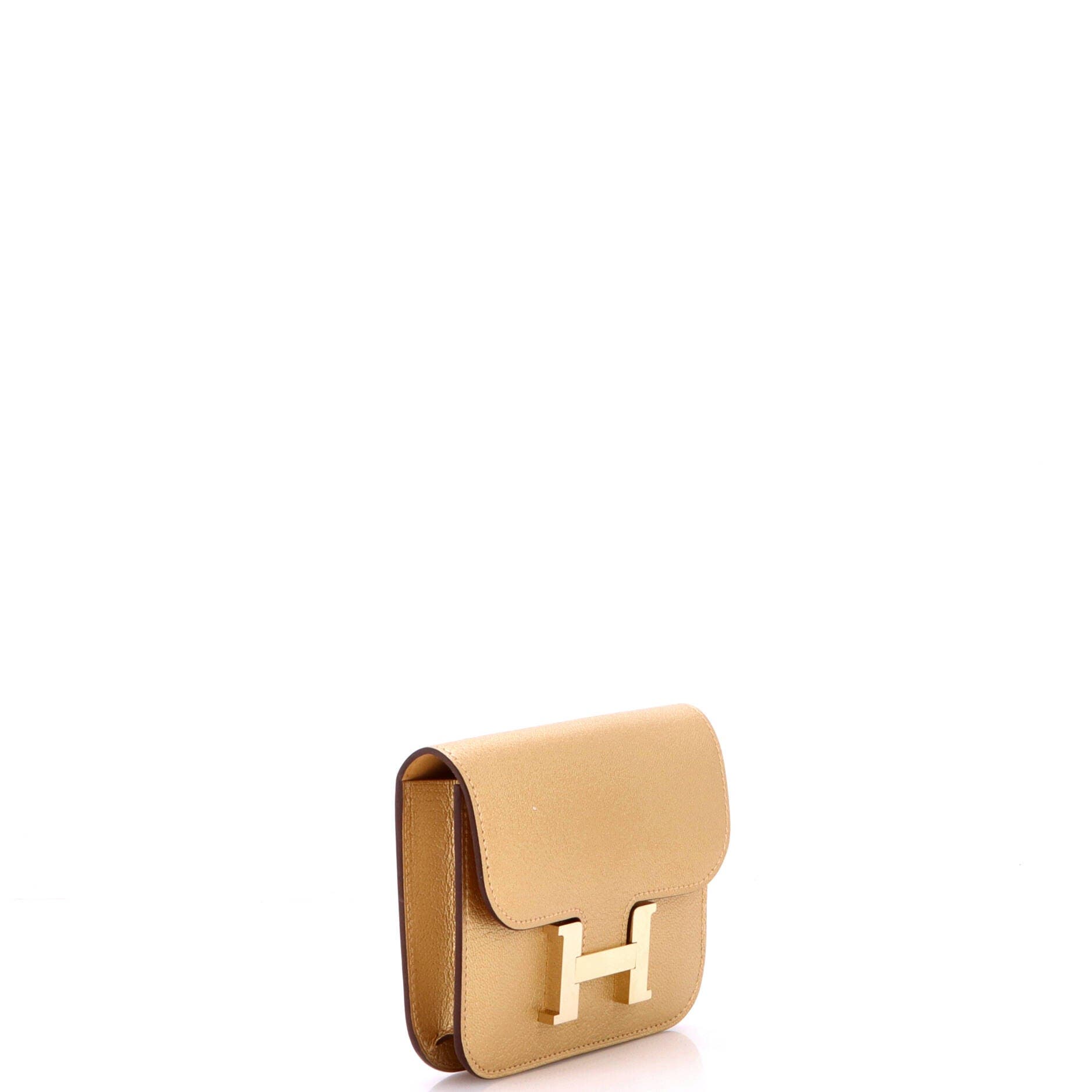 Constance Slim Wallet Chevre Chamkilight, Alternate, color, Metallic Gold