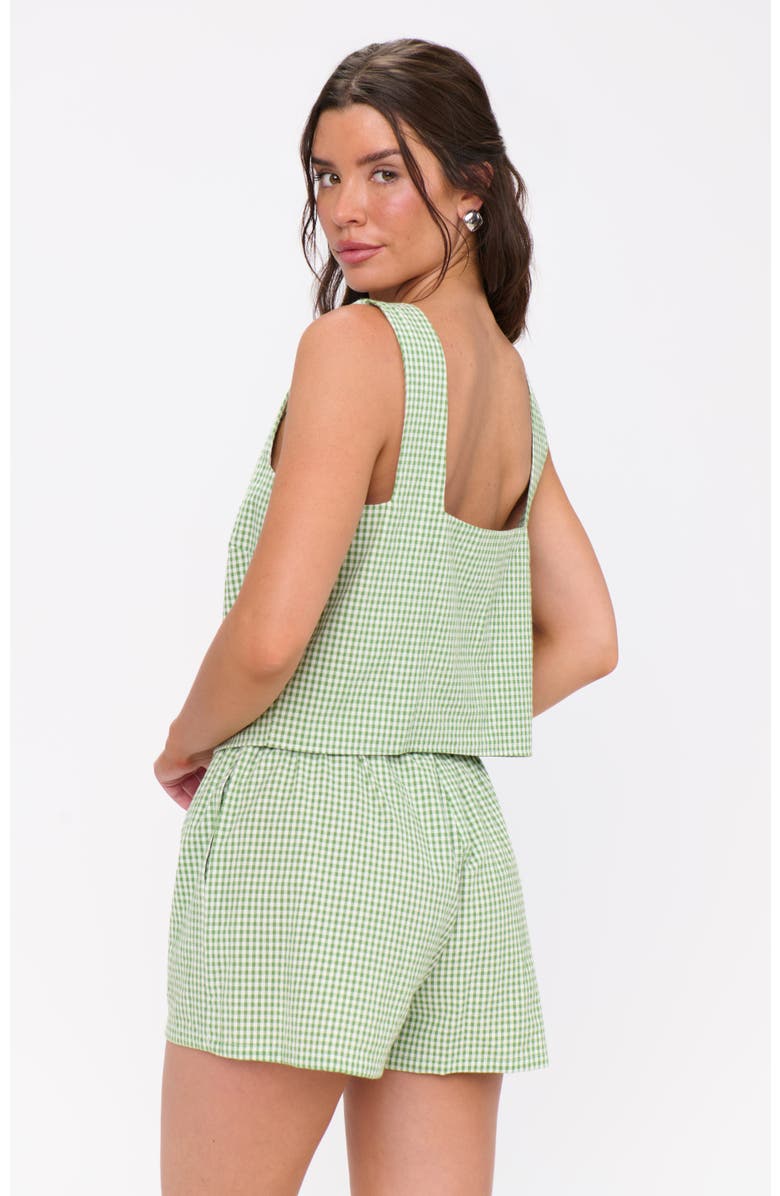 Show Me Your Mumu Maren Shorts, Alternate, color, Field Green Gingham