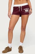EDIKTED Athlete Contrast Waist Drawstring Micro Shorts