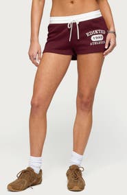 EDIKTED Athlete Contrast Waist Drawstring Micro Shorts