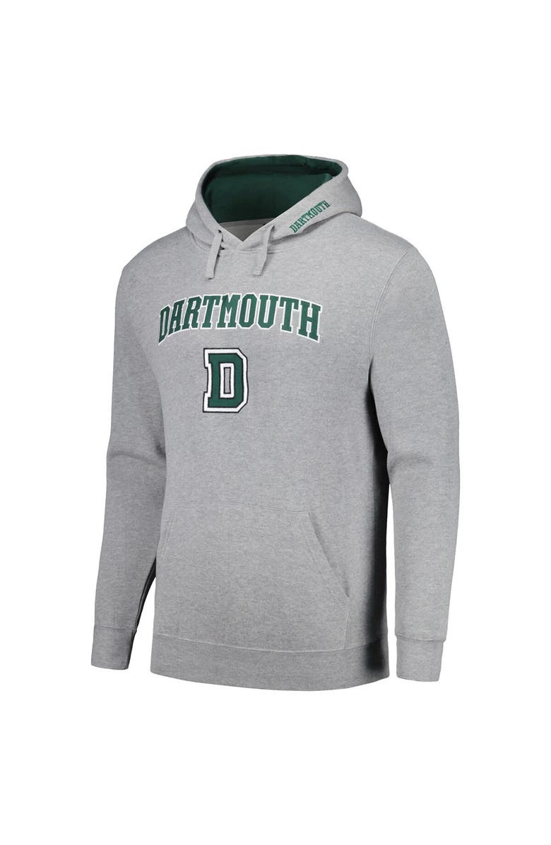 COLOSSEUM Men's Colosseum Heather Gray Dartmouth Big Green Arch & Logo Pullover Hoodie, Alternate, color,