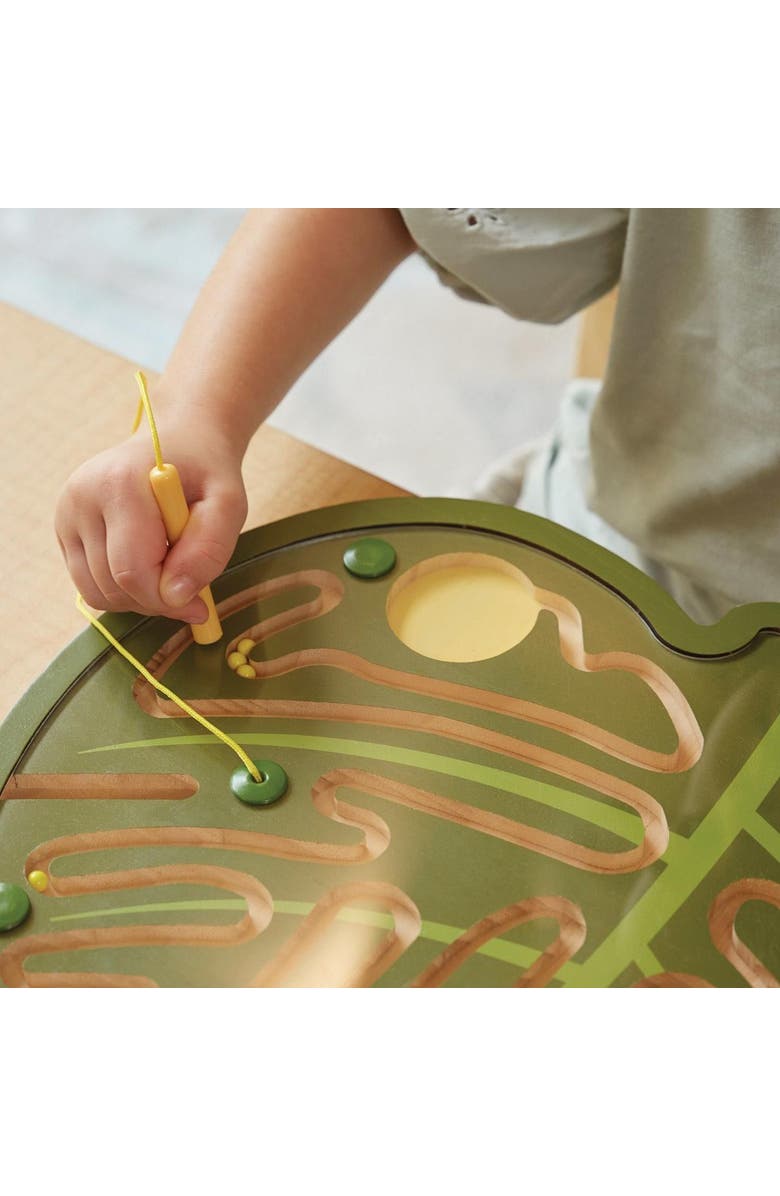 Kaplan Early Learning Company Nature's Paths Magnetic Leaf Mazes - Set of 3, Alternate, color, Green