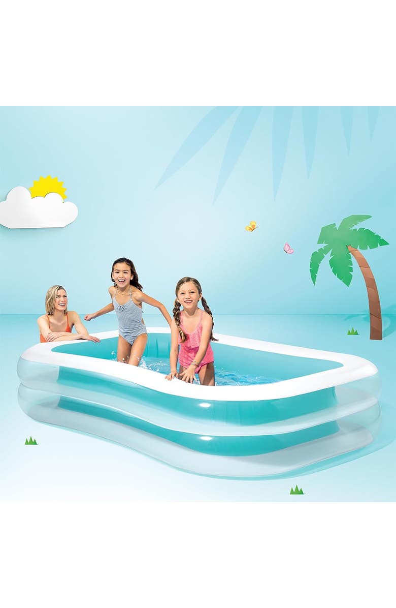 Intex Inflatable 8.5' x 5.75' Swim Center Family Pool for 2-3 Kids, Ages 6+, Alternate, color, Multicolored