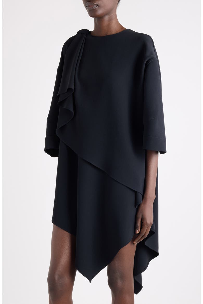 Bow Short Dress, Alternate, color, BLACK
