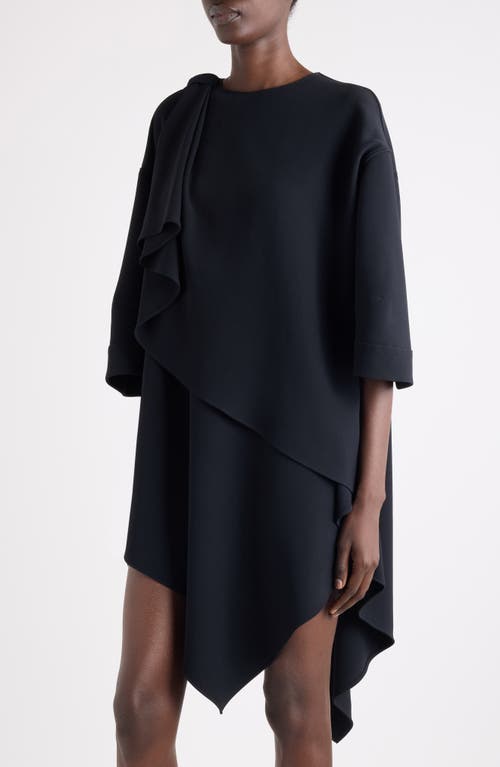 Givenchy Ruffled Asymmetric Midi Dress In Blue