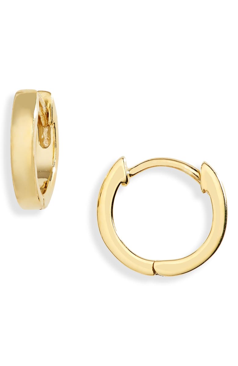 Madewell Delicate Collection Demi-Fine Huggie Mini Hoop Earrings, Main, color, 