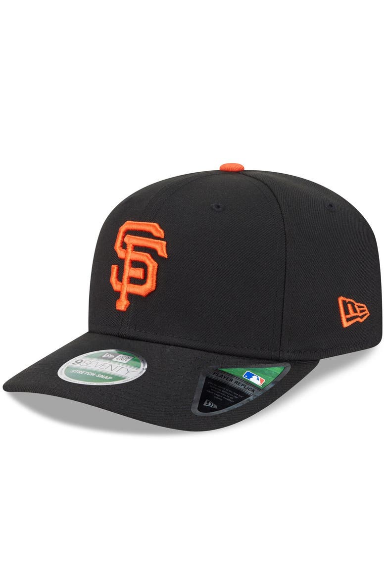Men's New Era  Black San Francisco Giants Player Replica 9SEVENTY Adjustable Hat, Main, color, Black