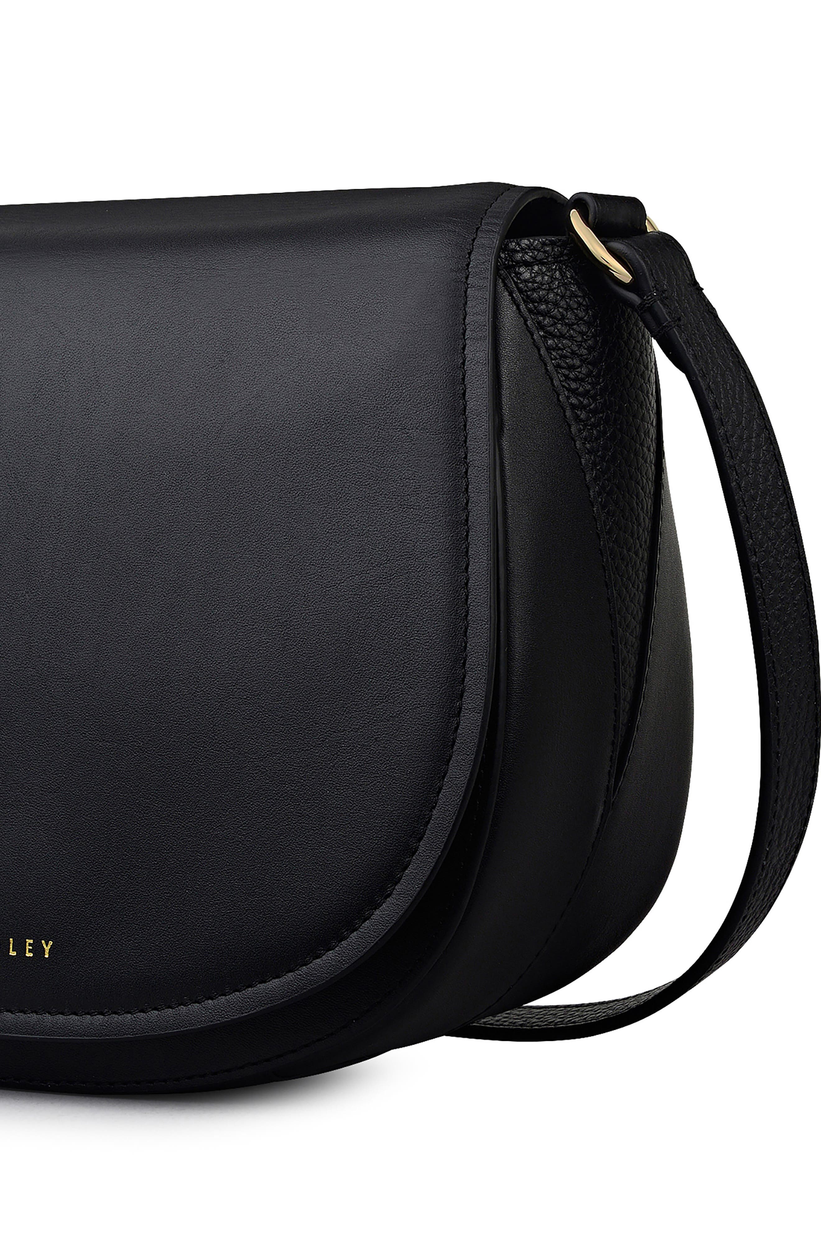 Radley Liverpool Gardens Medium Flapover Crossbody Bag, Alternate, color, Black
