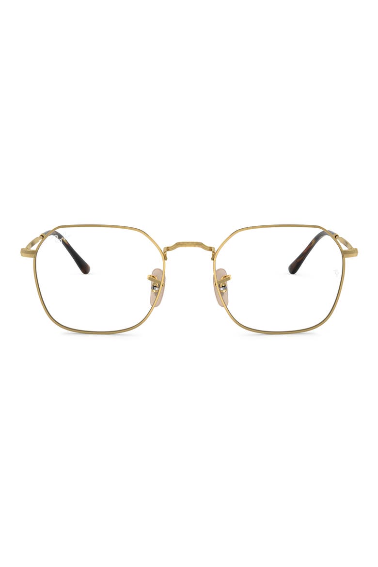 Jim 53mm Irregular Optical Glasses, Main, color, GOLD FLASH