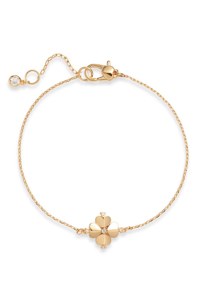 Kate Spade New York jewel clover bracelet, Main, color, 