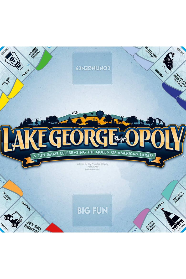 Lake George Opoly Board Game, Alternate, color, Multicolored